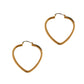 Pre-Owned 18ct Gold Hoop Heart Creole Earrings 