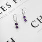 Pre-Owned 9ct White Gold & Amethyst Drop Earrings