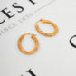 Pre-Owned 9ct Gold Guilloche Pattern Creole Earrings