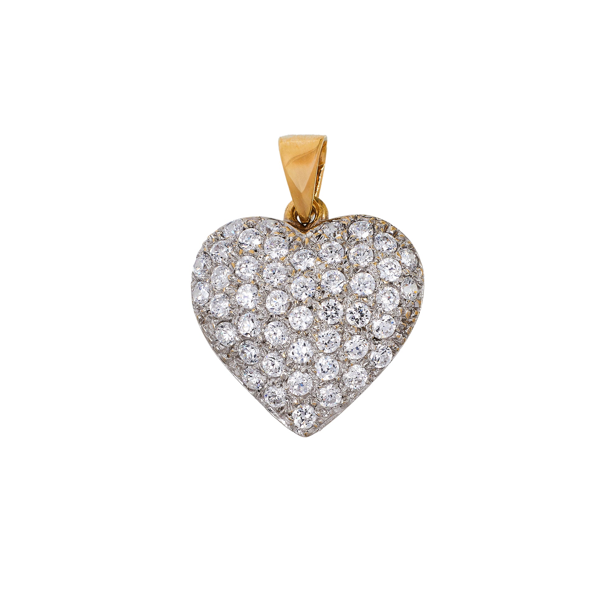 Pre-Owned 9ct Gold CZ Heart Pendant