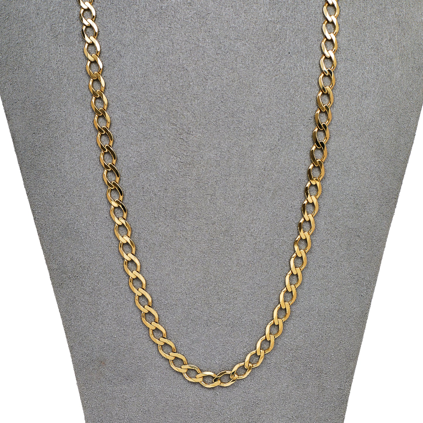 Pre-Owned 9ct Gold 5mm Curb Chain Necklace 22 inches