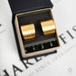 Pre-Owned 14ct Gold Satin Finish Crescent Earrings