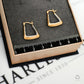 Pre-Owned 9ct Gold 2 Tone Triangle Creole Earrings