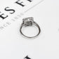 Pre-Owned 9ct White Gold & Diamond Cluster Ring Size M.5