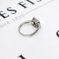 Pre-Owned 9ct White Gold & Diamond Cluster Ring Size M.5