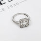 Pre-Owned 9ct White Gold & Diamond Cluster Ring Size M.5