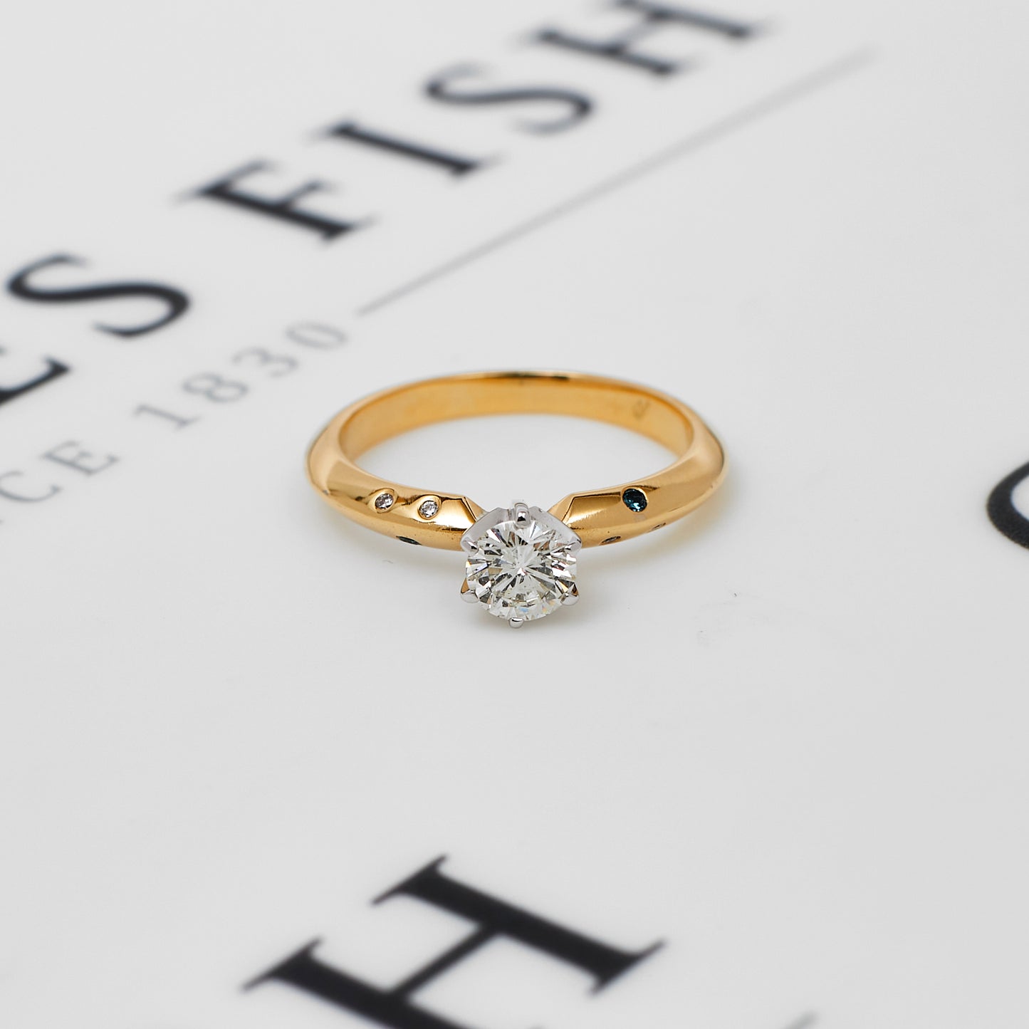 Pre-Owned 18ct Gold Diamond Solitaire Engagement Ring Size T