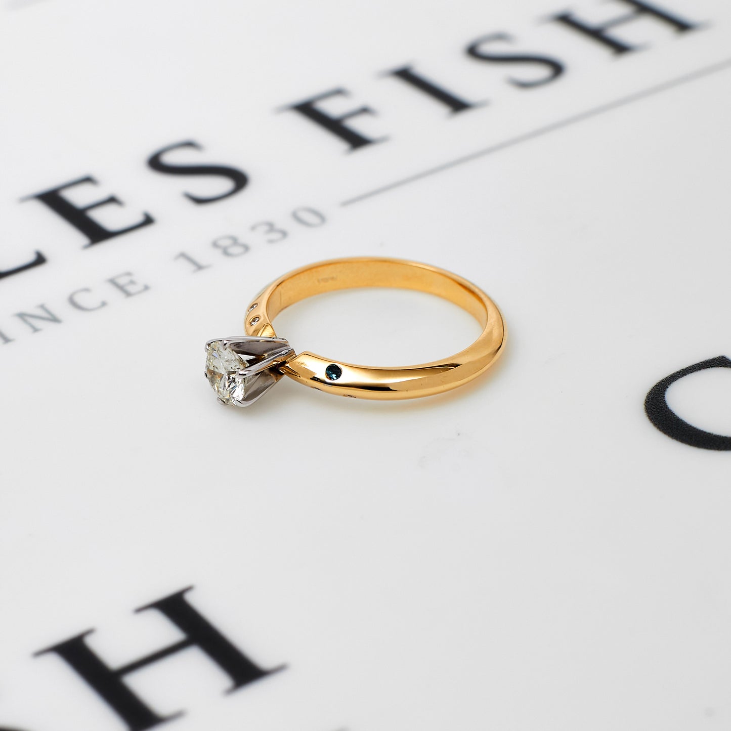 Pre-Owned 18ct Gold Diamond Solitaire Engagement Ring Size T