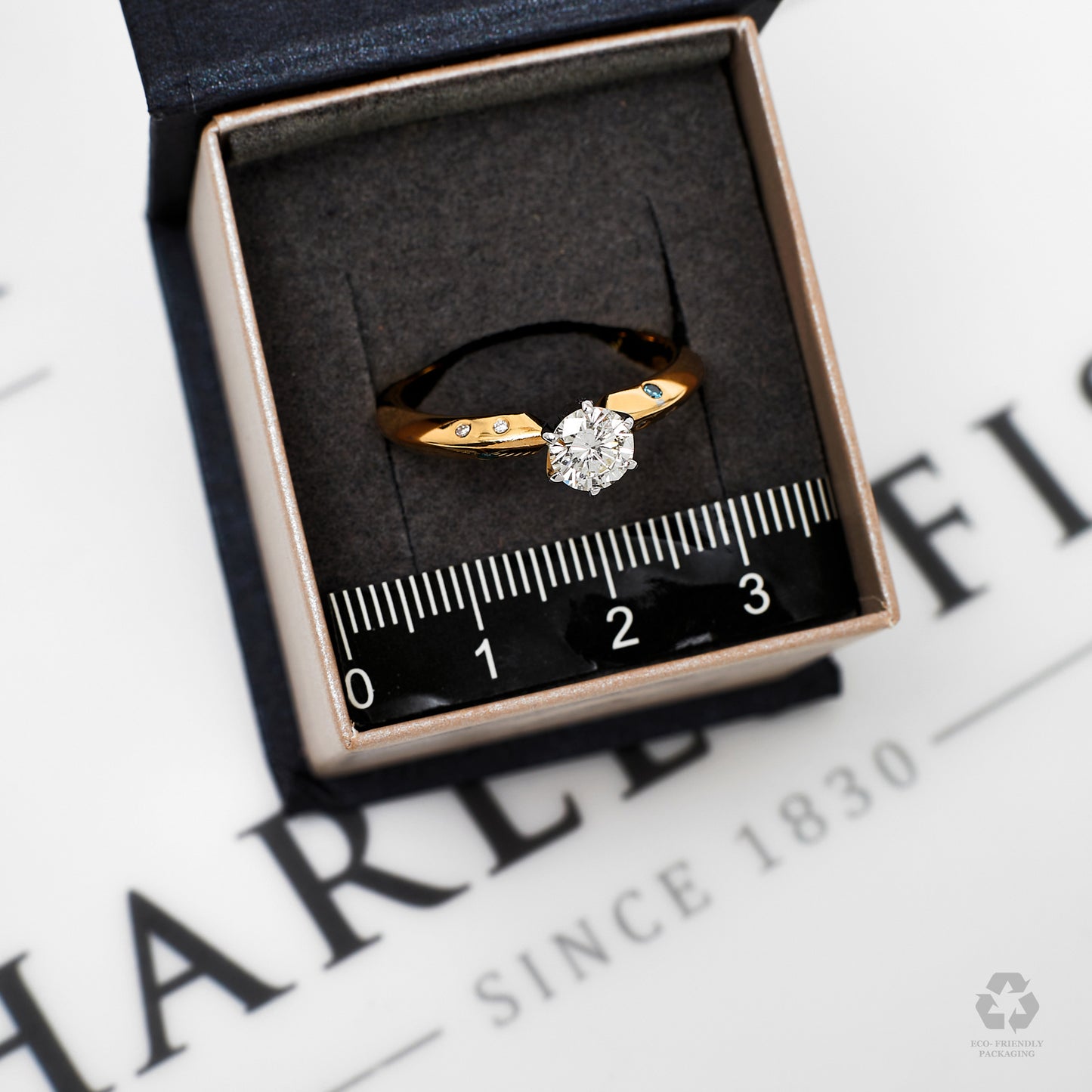 Pre-Owned 18ct Gold Diamond Solitaire Engagement Ring Size T