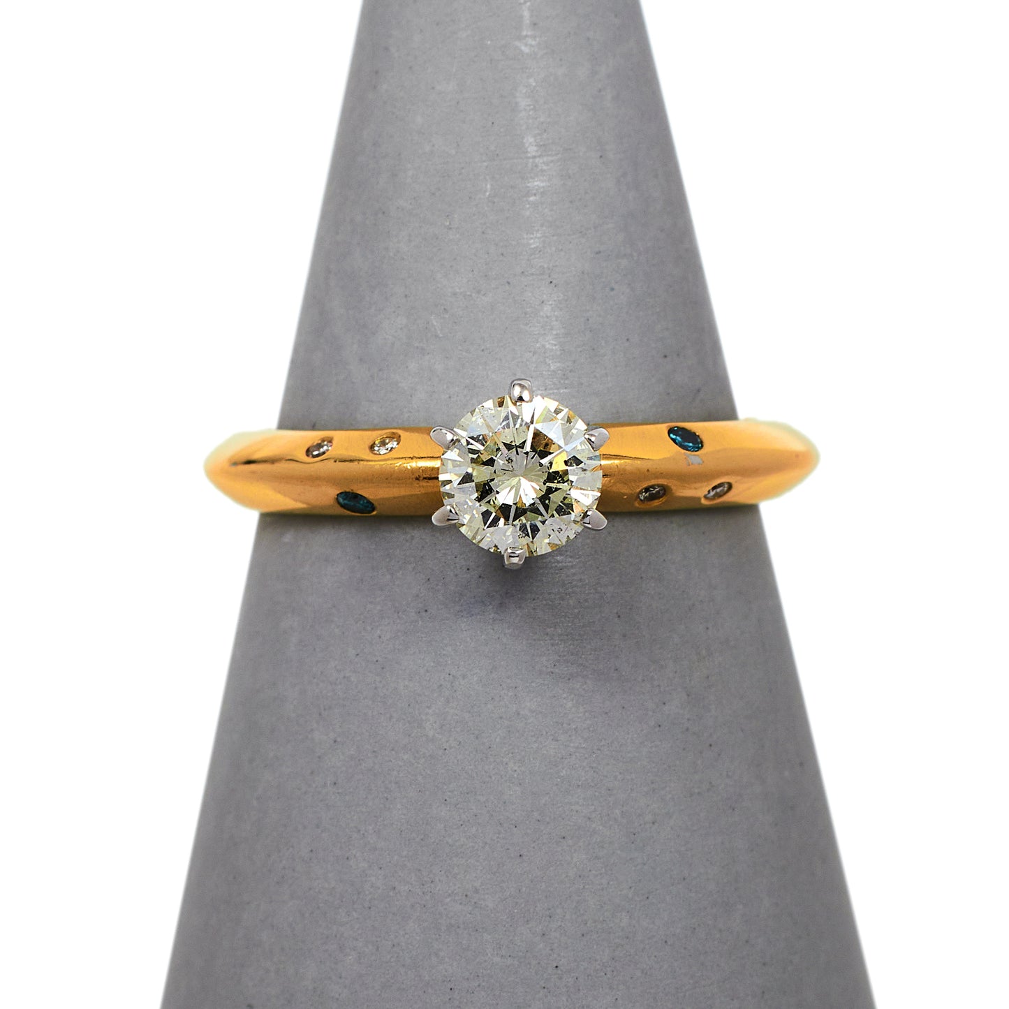 Pre-Owned 18ct Gold Diamond Solitaire Engagement Ring Size T