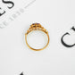Pre-Owned 9ct Gold Ruby & Diamond Cluster Ring Size T