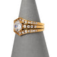 Pre-Owned 14ct Gold CZ Set 3 Stacking Rings