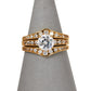 Pre-Owned 14ct Gold CZ Set 3 Stacking Rings