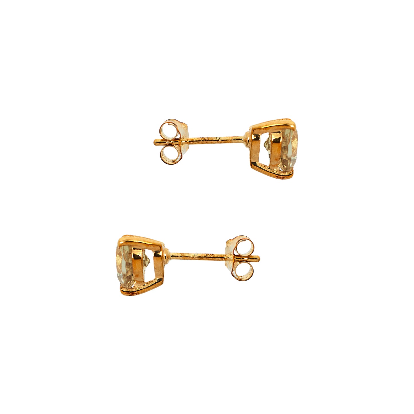 Pre-Owned 9ct Gold Heart Diaspore Stud Earrings