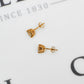 Pre-Owned 9ct Gold Heart Diaspore Stud Earrings