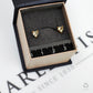 Pre-Owned 9ct Gold Heart Diaspore Stud Earrings