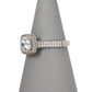 Pre-Owned 9ct White Gold CZ Square Frame Cluster Ring