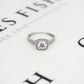 Pre-Owned 9ct White Gold CZ Square Frame Cluster Ring