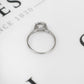 Pre-Owned 9ct White Gold CZ Square Frame Cluster Ring