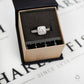 Pre-Owned 9ct White Gold CZ Square Frame Cluster Ring