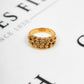 Pre-Owned 18ct Gold 2-Row Shot Ring - Size Q.5