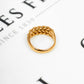 Pre-Owned 18ct Gold 2-Row Shot Ring - Size Q.5