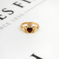 Pre-Owned Small 9ct Gold & Garnet Claddagh Ring