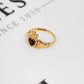 Pre-Owned Small 9ct Gold & Garnet Claddagh Ring