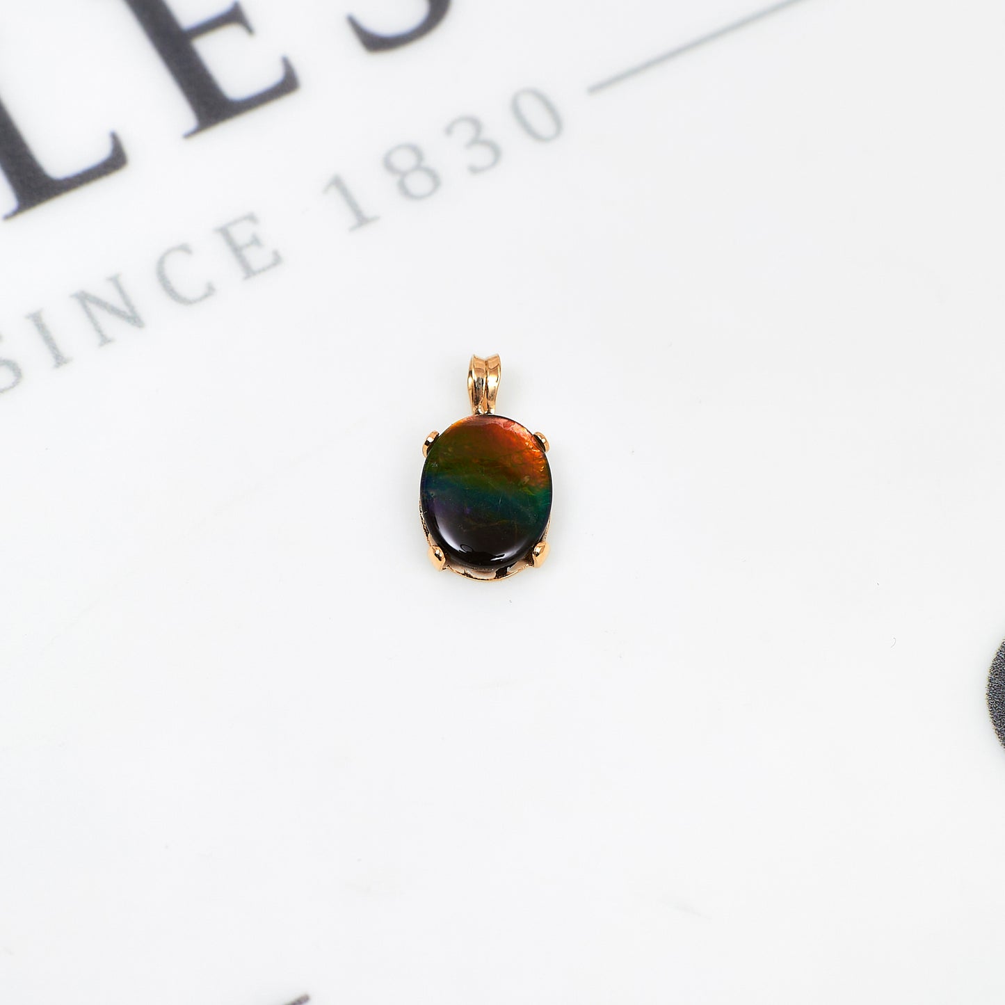 Pre-Owned 14ct Gold Ammolite Triplet Pendant