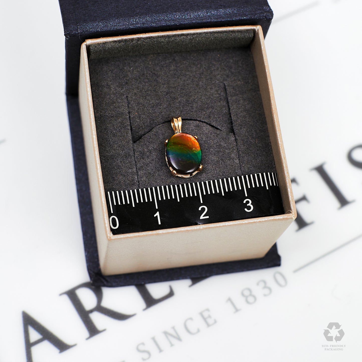 Pre-Owned 14ct Gold Ammolite Triplet Pendant