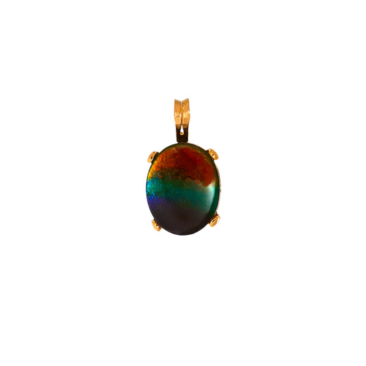 Pre-Owned 14ct Gold Ammolite Triplet Pendant 