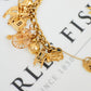 Pre-Owned 9ct Gold 31 Charm Bracelet & Heart Padlock 7 Inch
