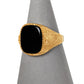 Pre-Owned 9ct Gold Square Onyx Signet Ring - Size V