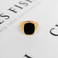 Pre-Owned 9ct Gold Square Onyx Signet Ring - Size V