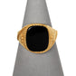 Pre-Owned 9ct Gold Square Onyx Signet Ring - Size V
