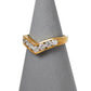 Pre-Owned 18ct Gold Diamond Wishbone Ring - Size O