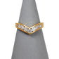 Pre-Owned 18ct Gold Diamond Wishbone Ring - Size O