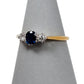 Pre-Owned 18ct Gold Sapphire & Diamond Vintage Style Ring