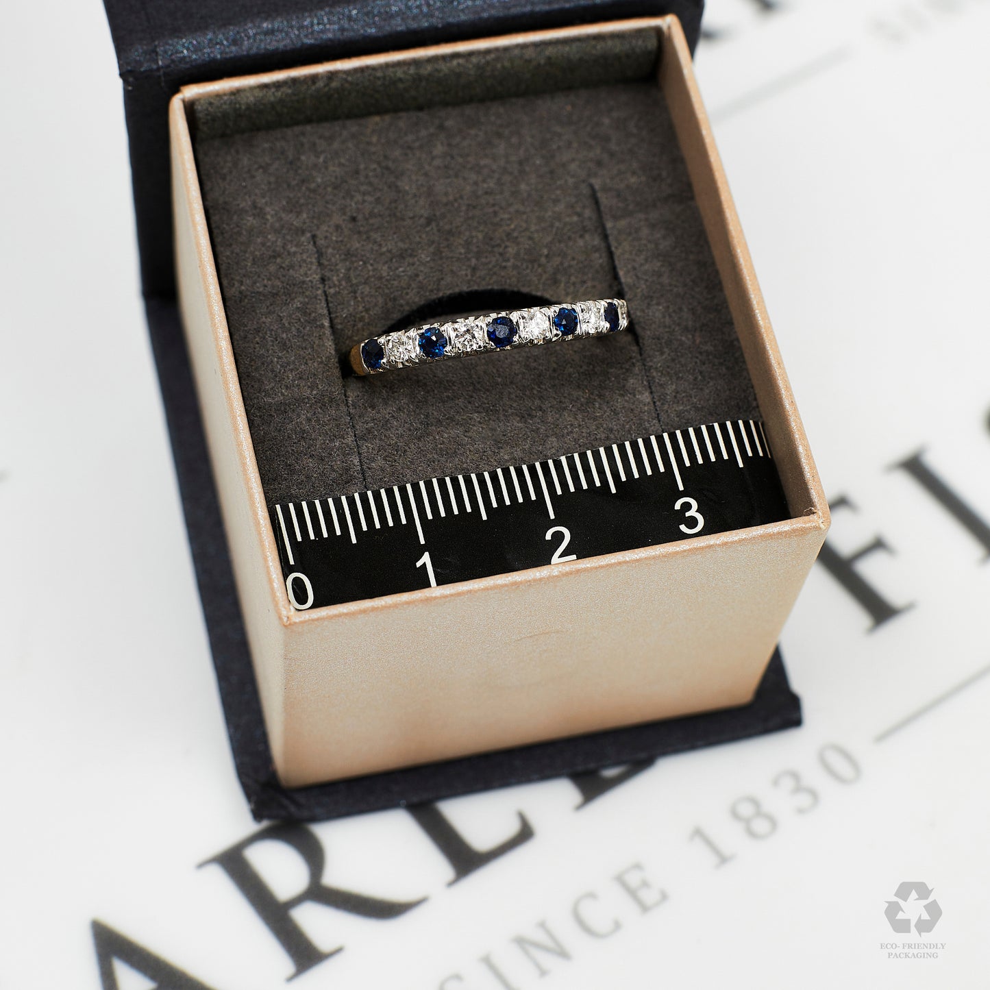 Pre-Owned 18ct Sapphire & Diamond Half Eternity Ring