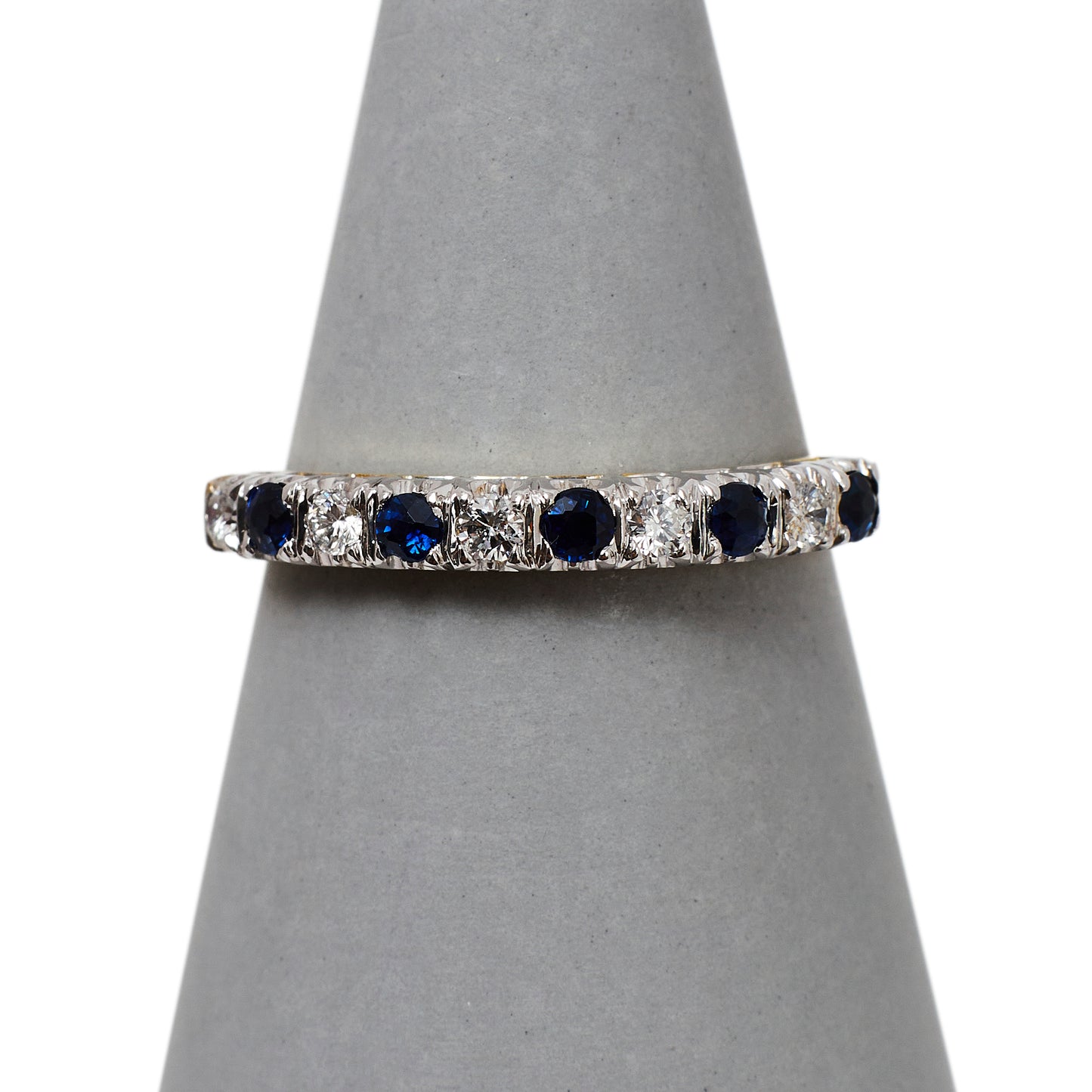 Pre-Owned 18ct Sapphire & Diamond Half Eternity Ring