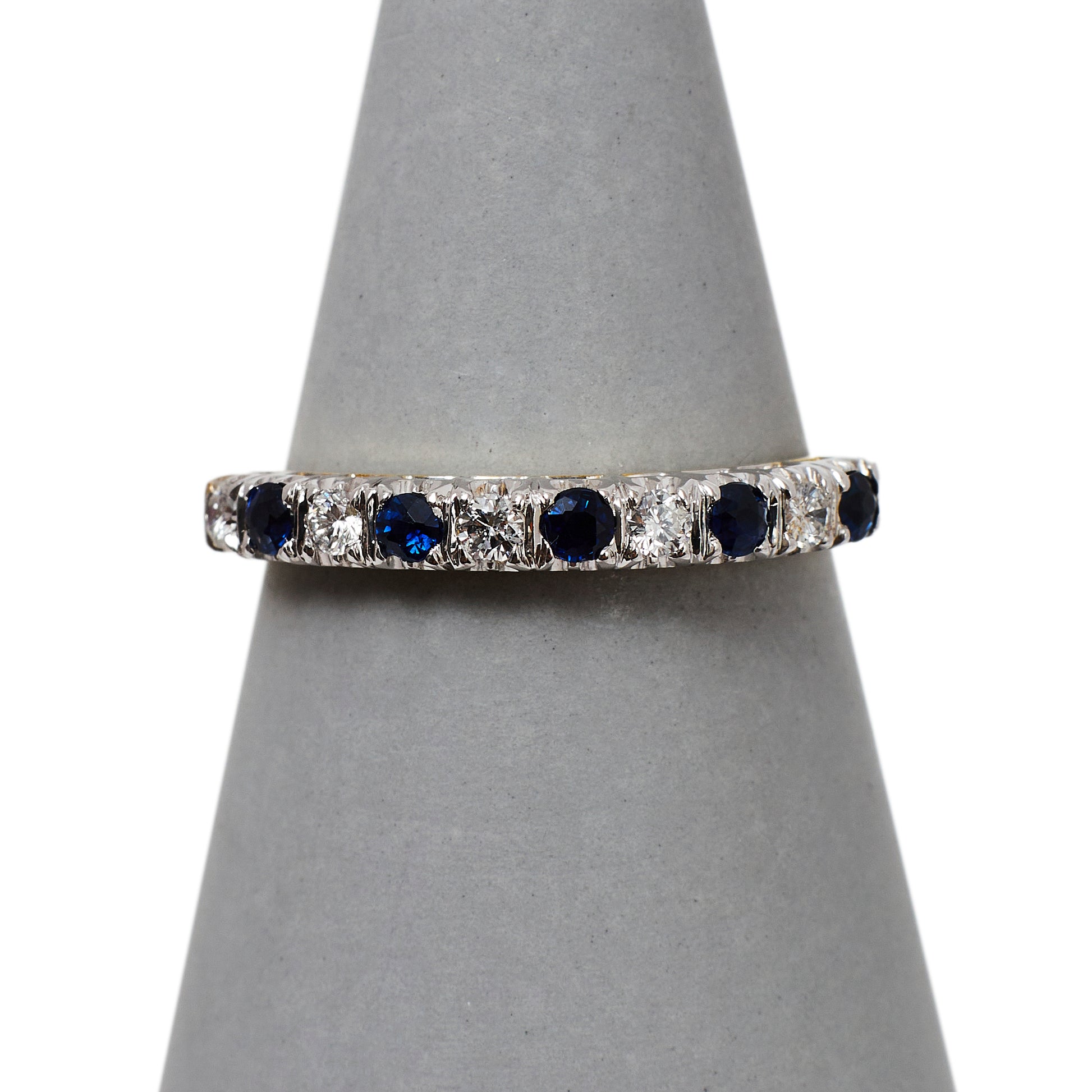 Pre-Owned 18ct Sapphire & Diamond Half Eternity Ring