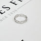Pre-Owned 18ct White Gold Patterned Twist Band Ring Size I