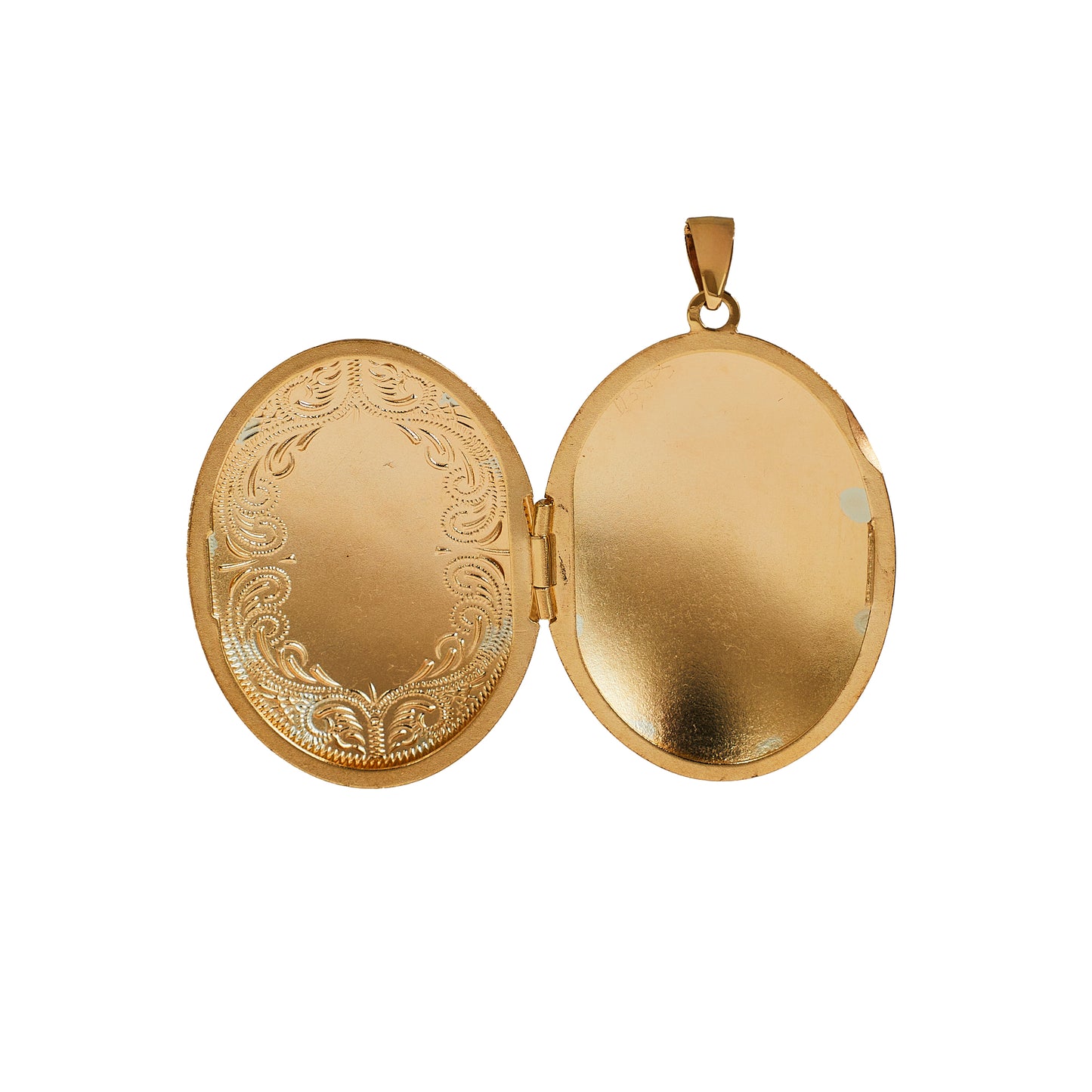 Pre-Owned 9ct Gold Oval Patterned Locket