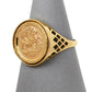 Pre-Owned 9ct Gold Round St George Ring Size W