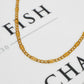 Pre-Owned 18ct Gold 3+1 Figaro/Anchor Link Necklace