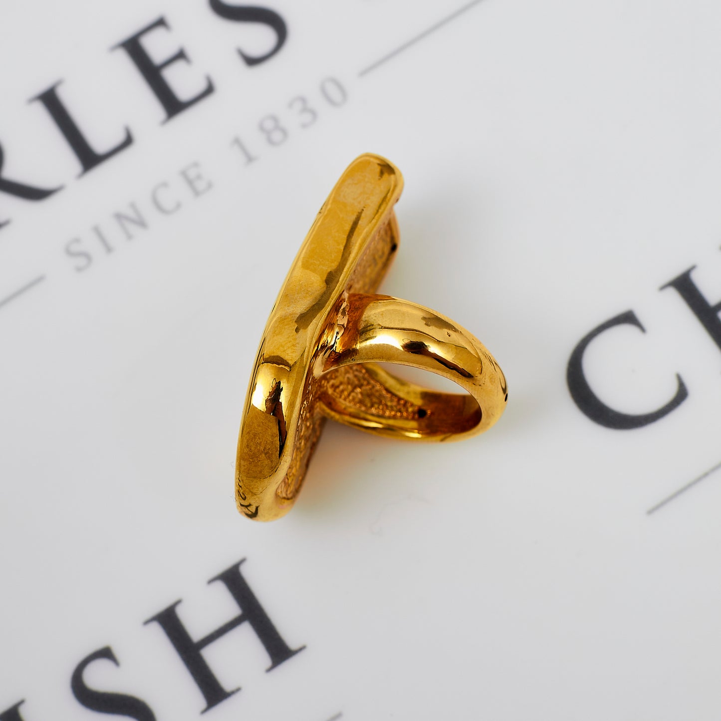Pre-Owned 18ct Gold Mesh Centre Statement Ring