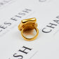 Pre-Owned 18ct Gold Mesh Centre Statement Ring