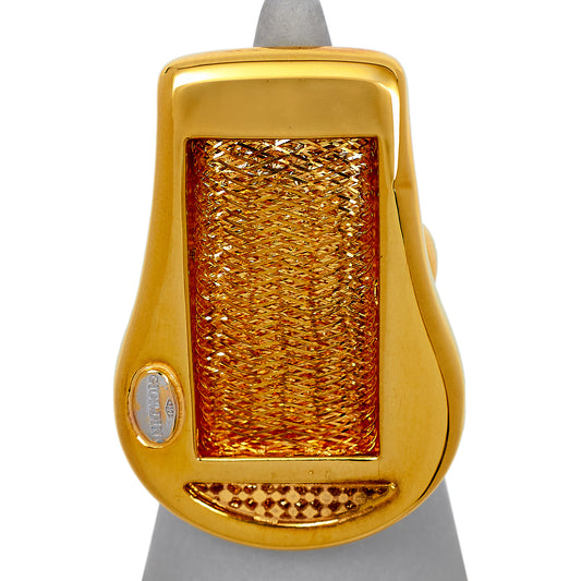 Pre-Owned 18ct Gold Mesh Centre Statement Ring 