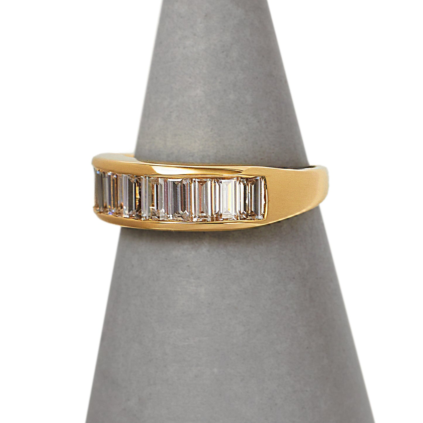 Pre-Owned 14ct Gold Cubic Zirconia Dress Band Ring