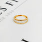 Pre-Owned 14ct Gold Cubic Zirconia Dress Band Ring